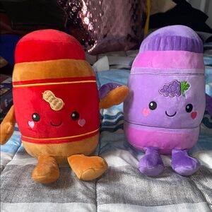 Adorable Peanut Butter and Jelly Plush Toy Set